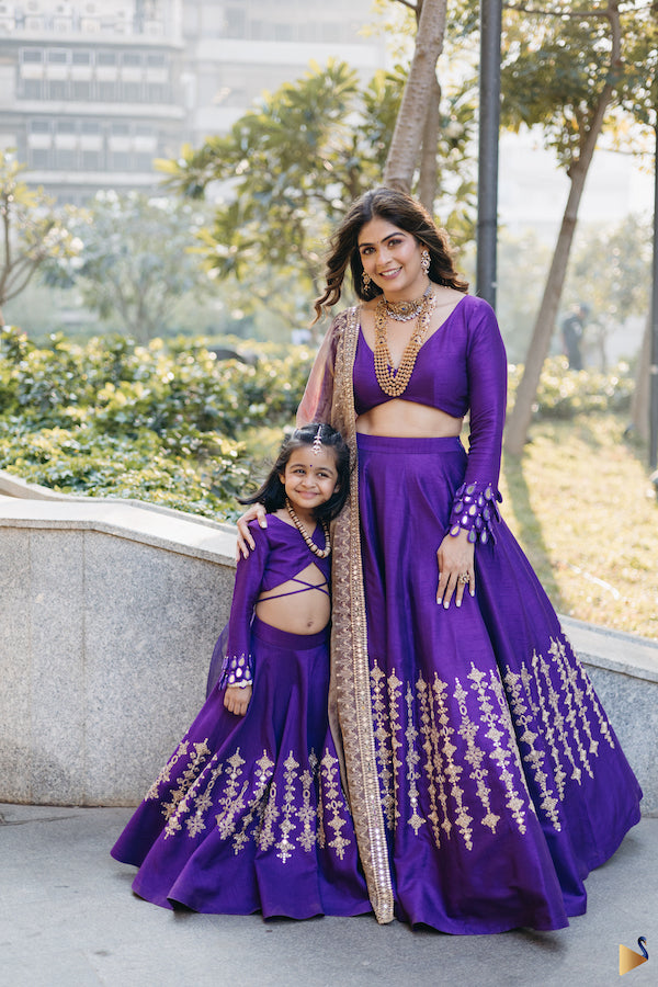 PURPLE LEHENGA SET