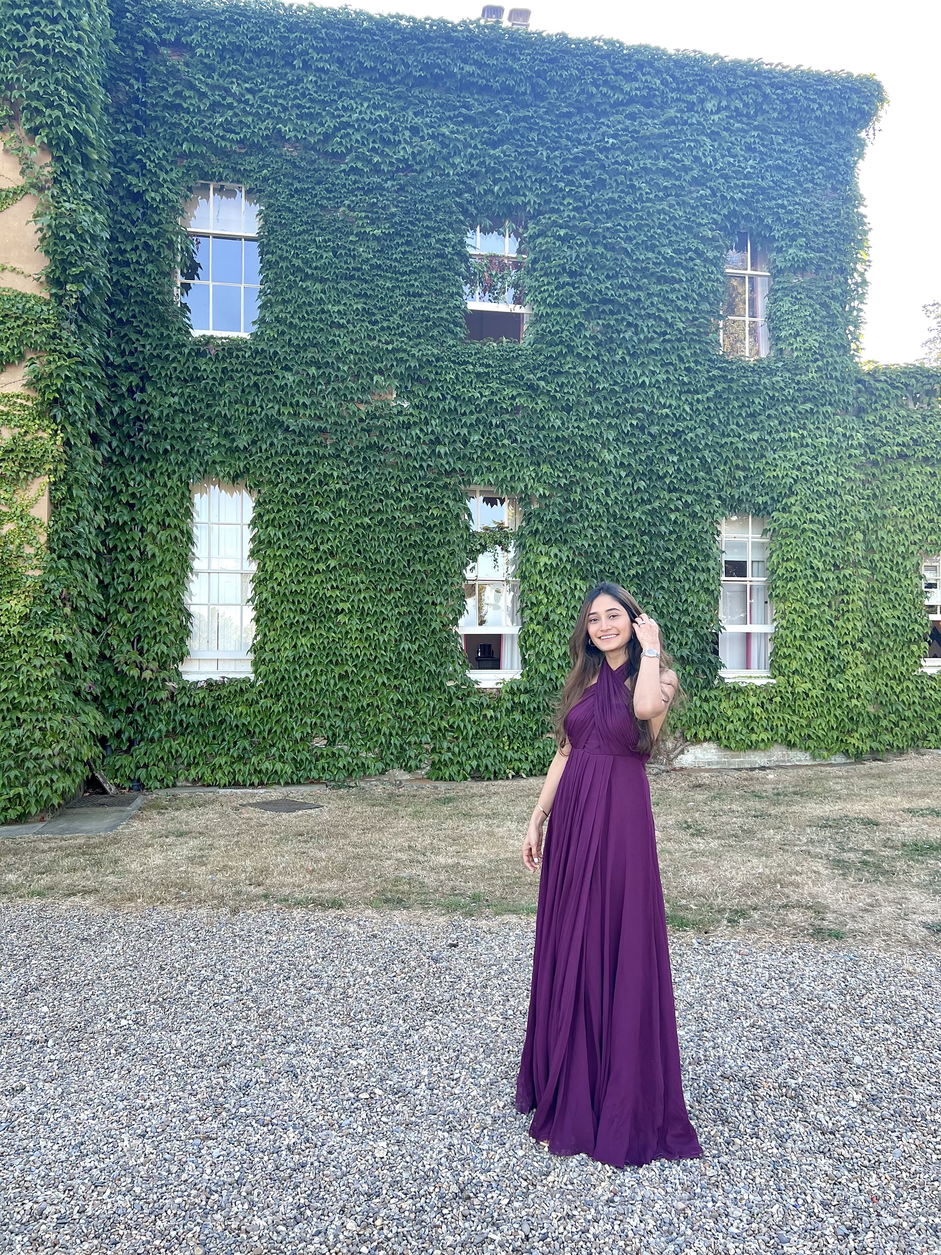 WINE TWISTED GOWN
