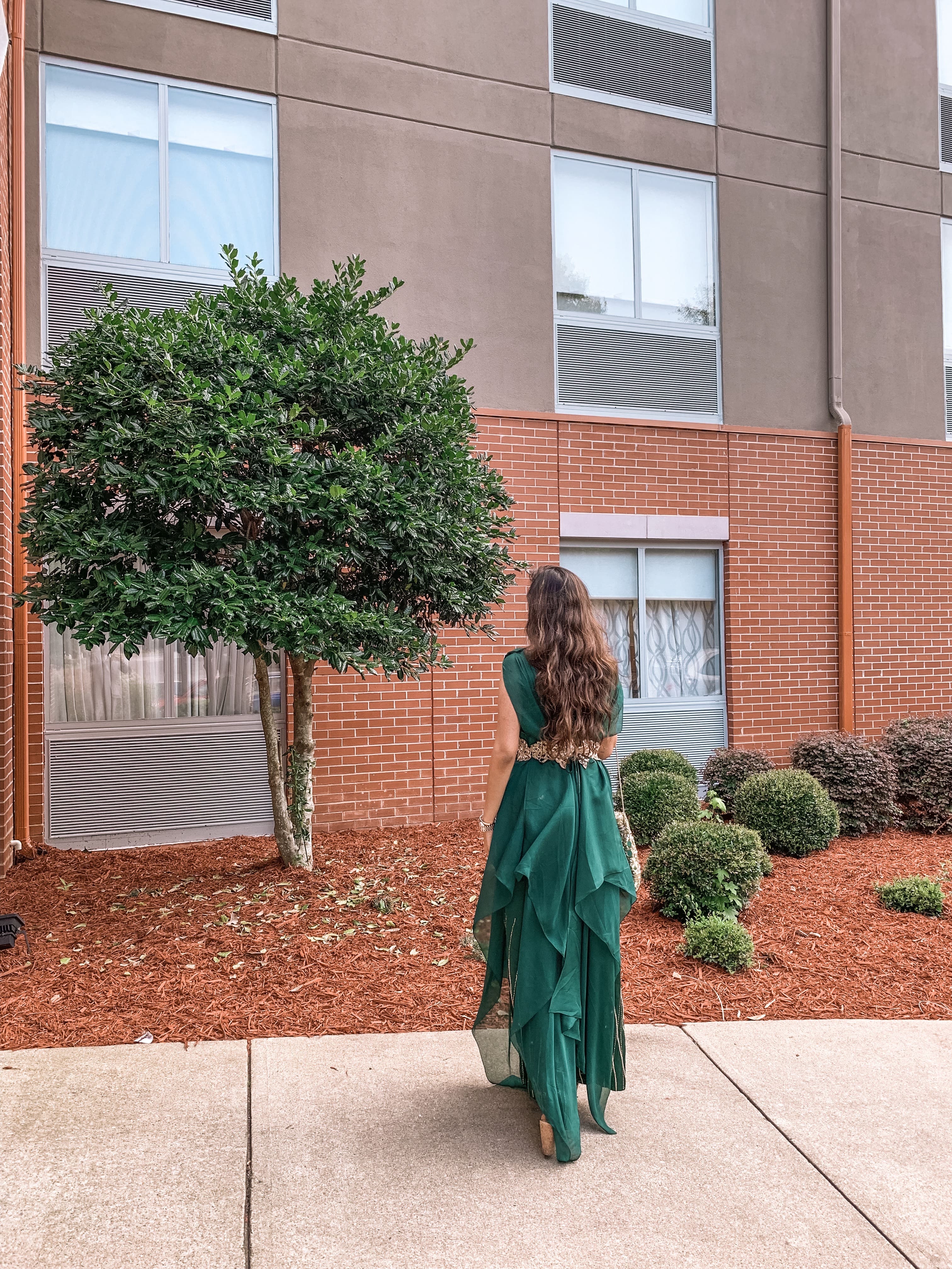 EMERALD GREEN OVERLAY JUMPSUIT