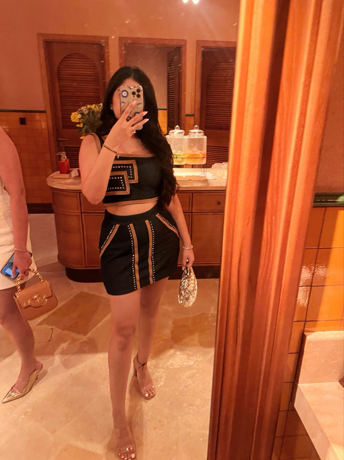Denim & Tan Stud Co-ord