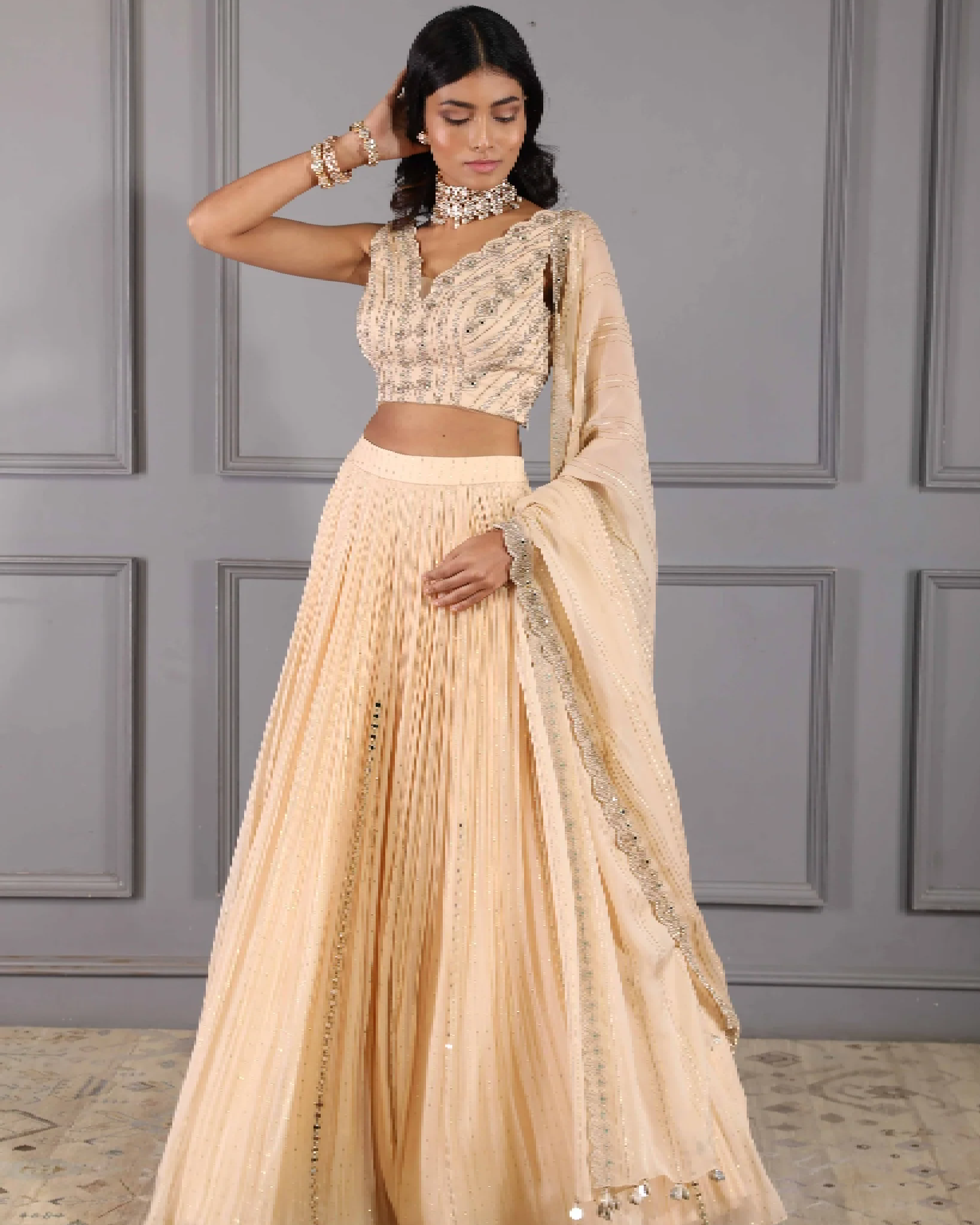 IVORY LEHENGA SET