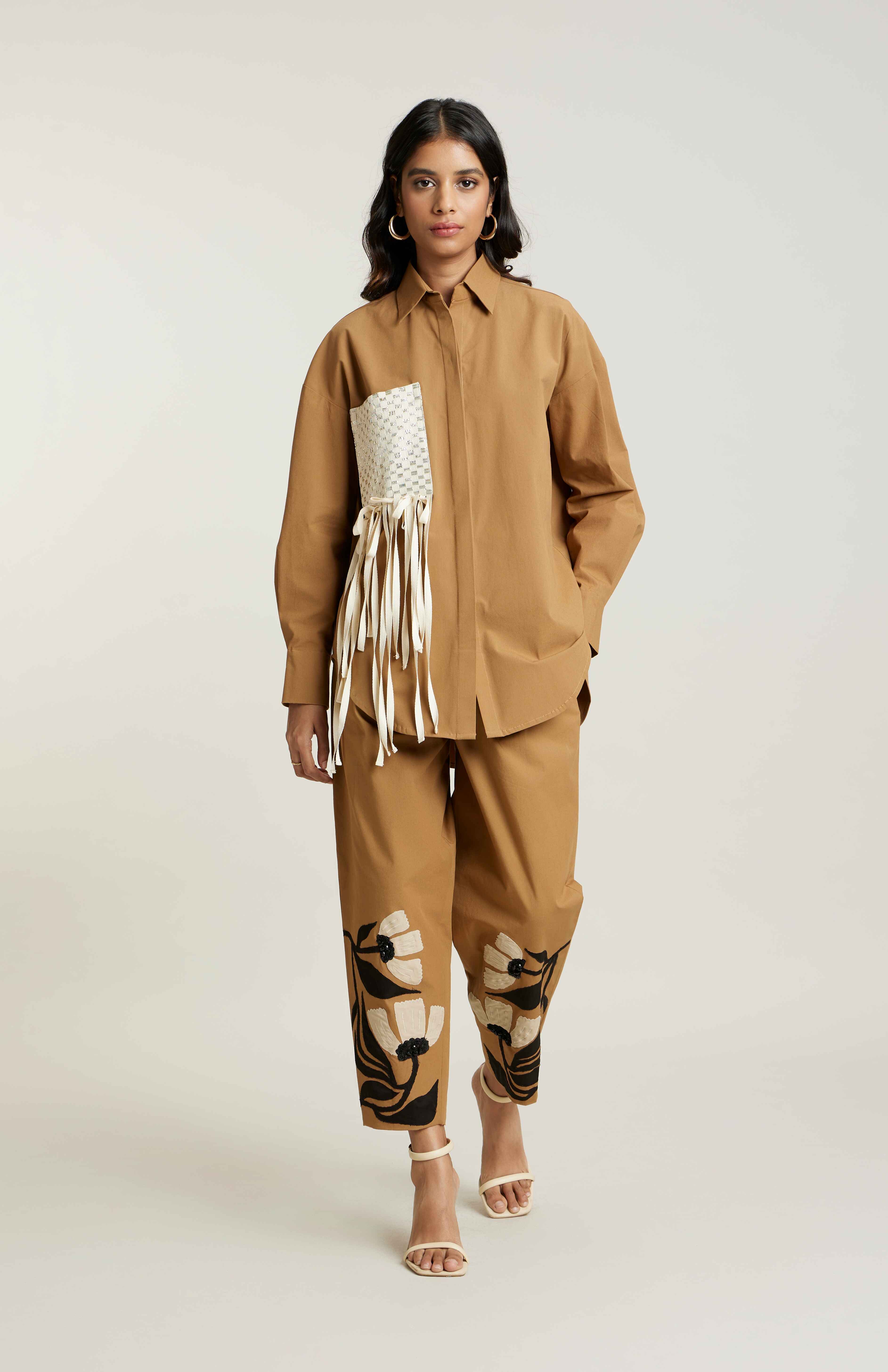 TAN/BLACK MITISI TROUSERS