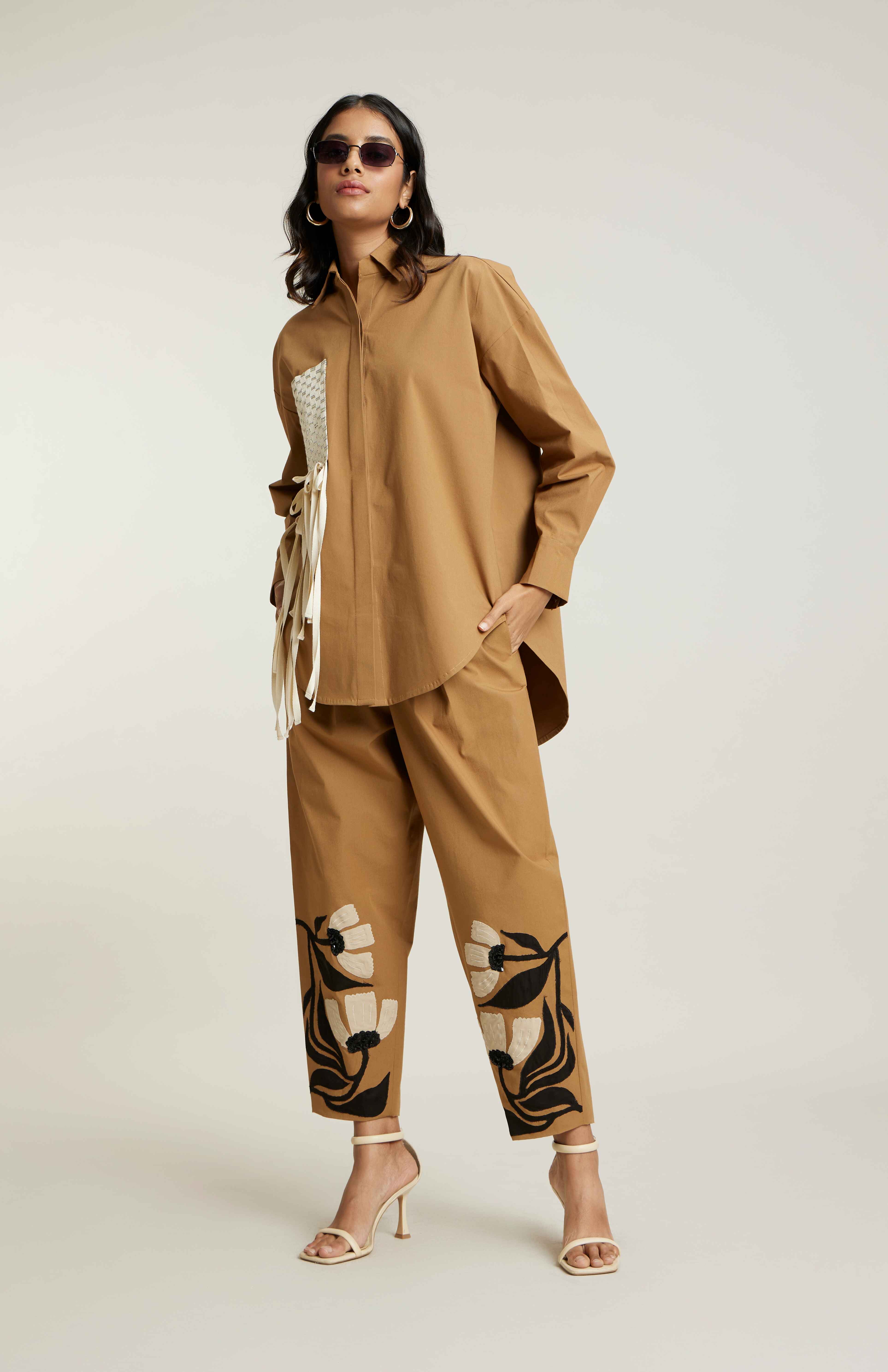 TAN/BLACK MITISI TROUSERS