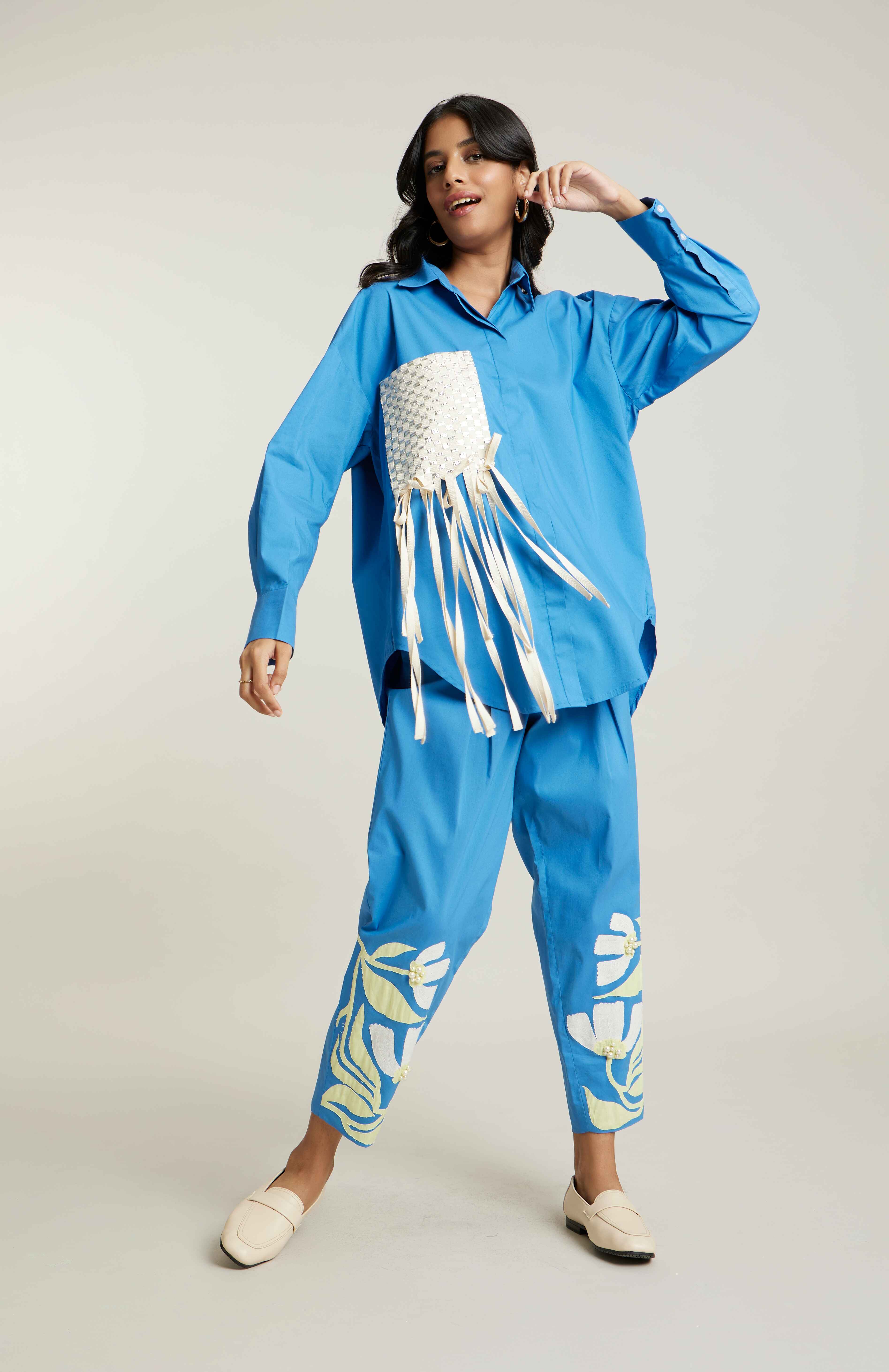 LAGOON BLUE MITISI TROUSERS