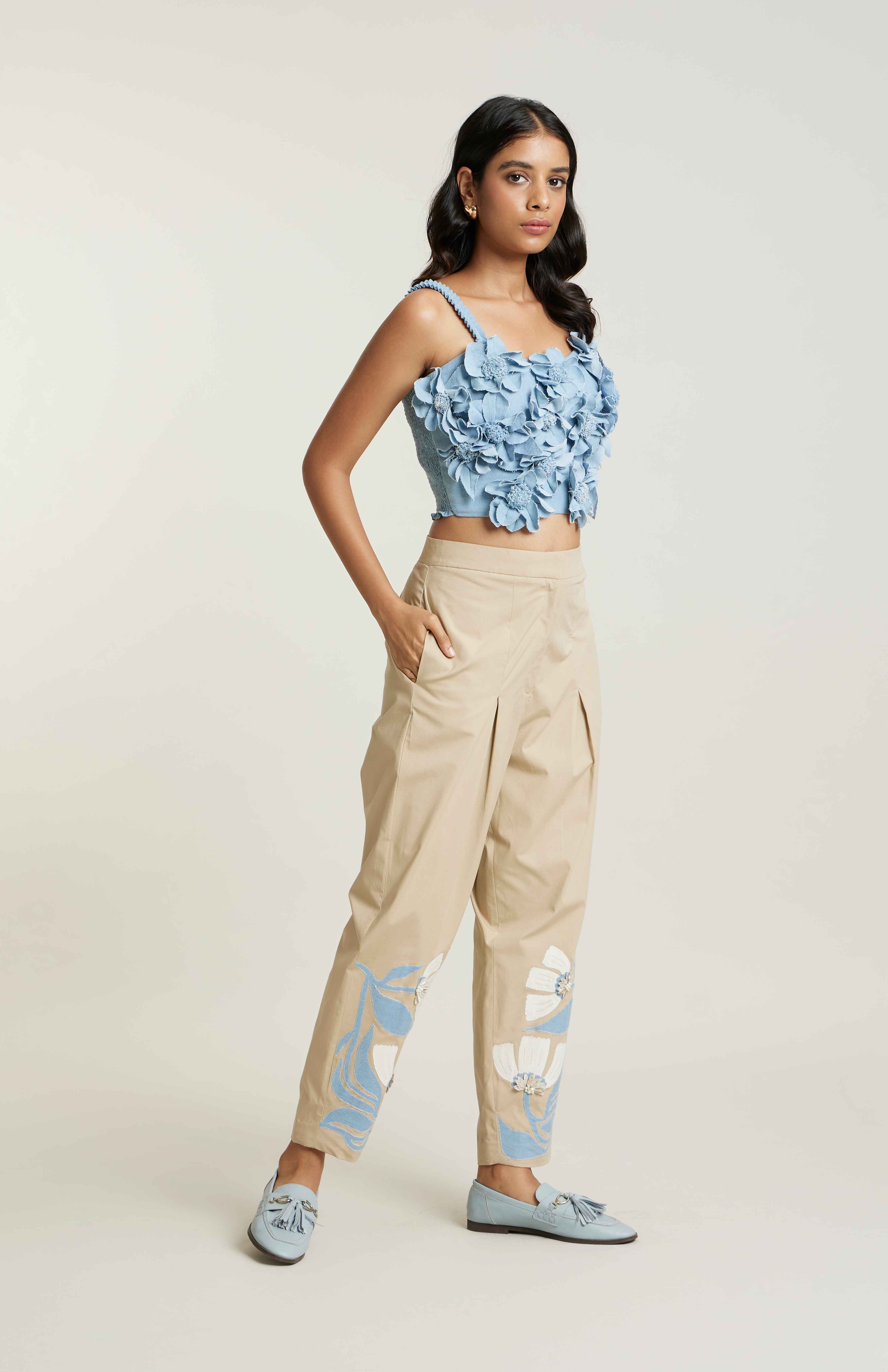 DENIM FLORETTE MITISI CO-ORD