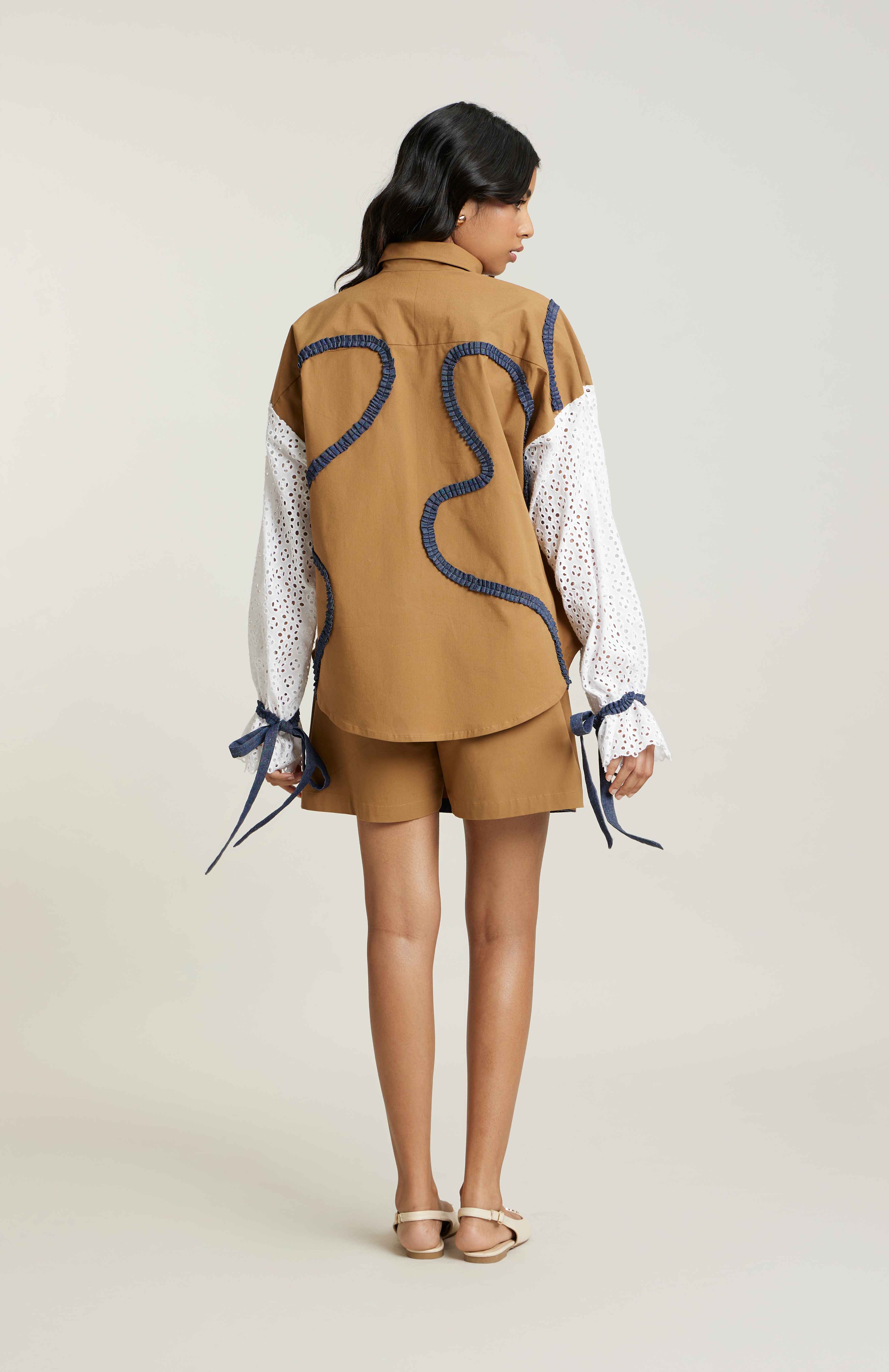 TAN GAIA SKORTS CO-ORD