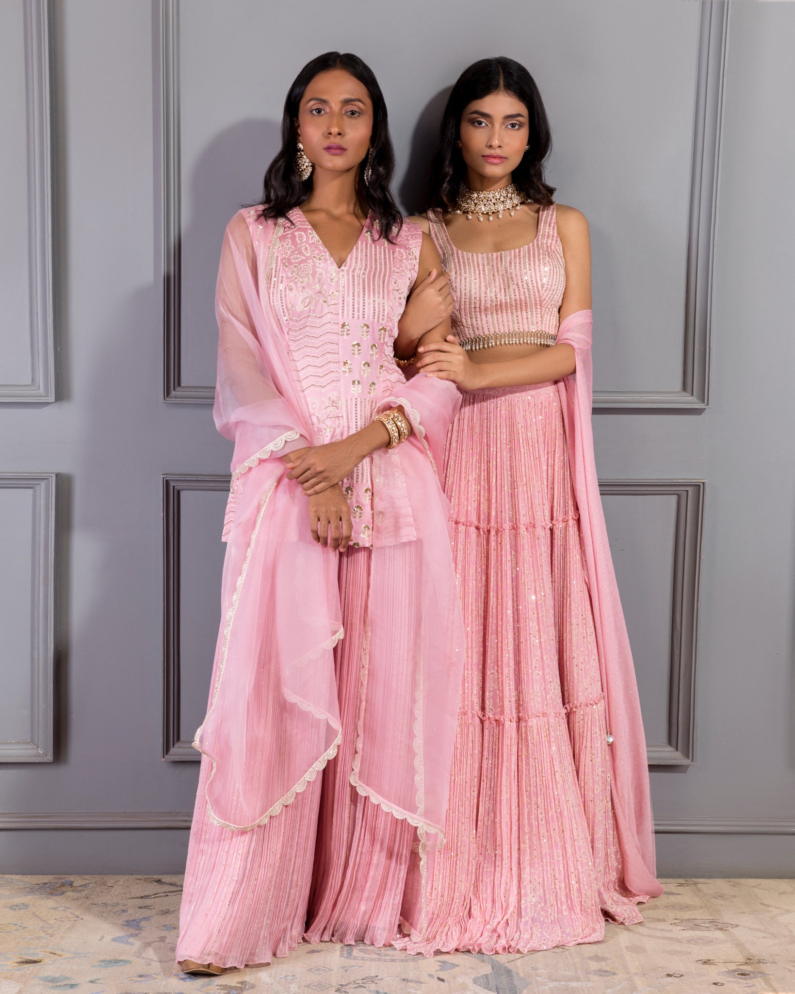 CANDY PINK SHARARA SET