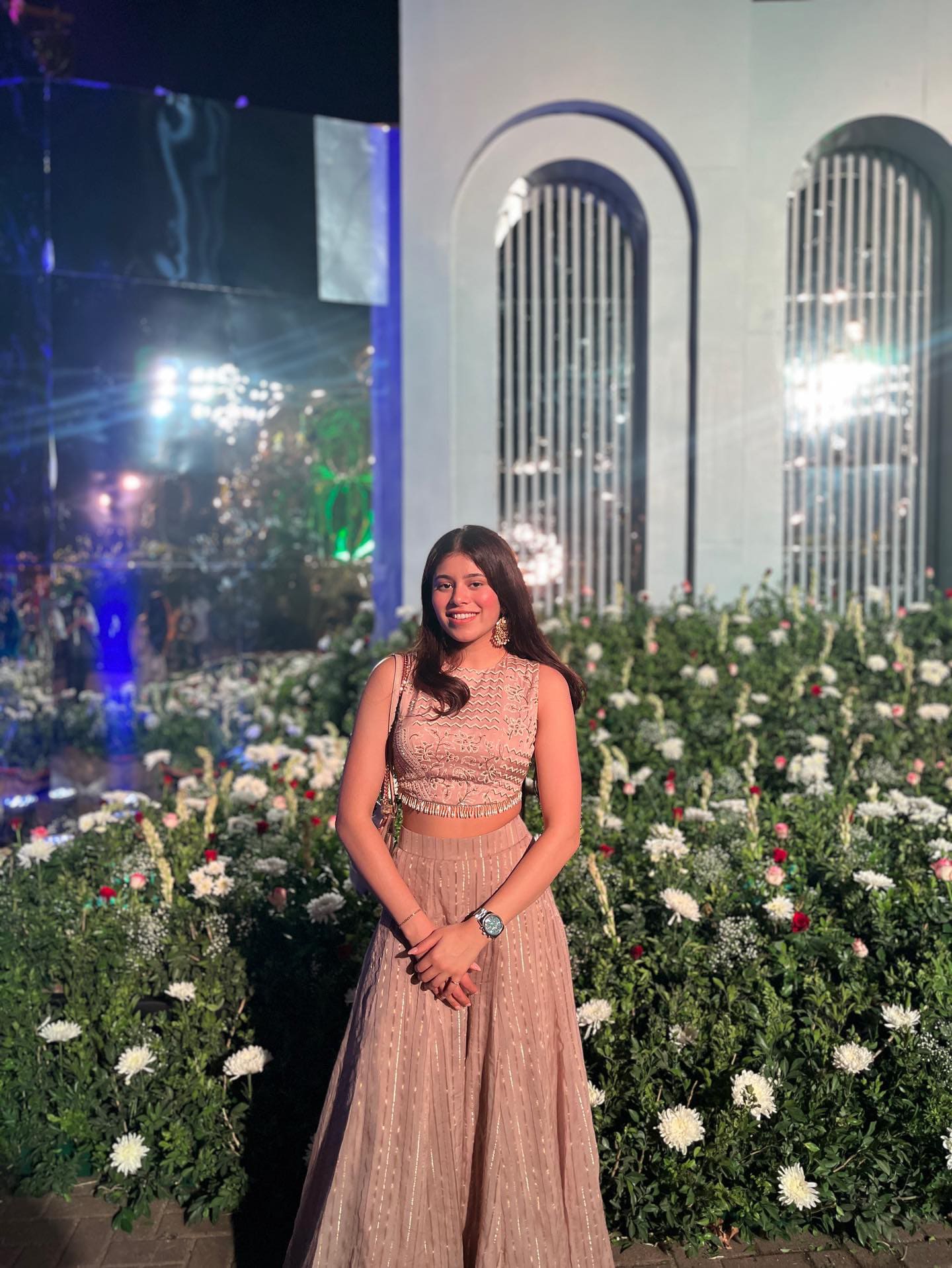 DUSTY GREY CROP TOP AND FLARE SHARARA