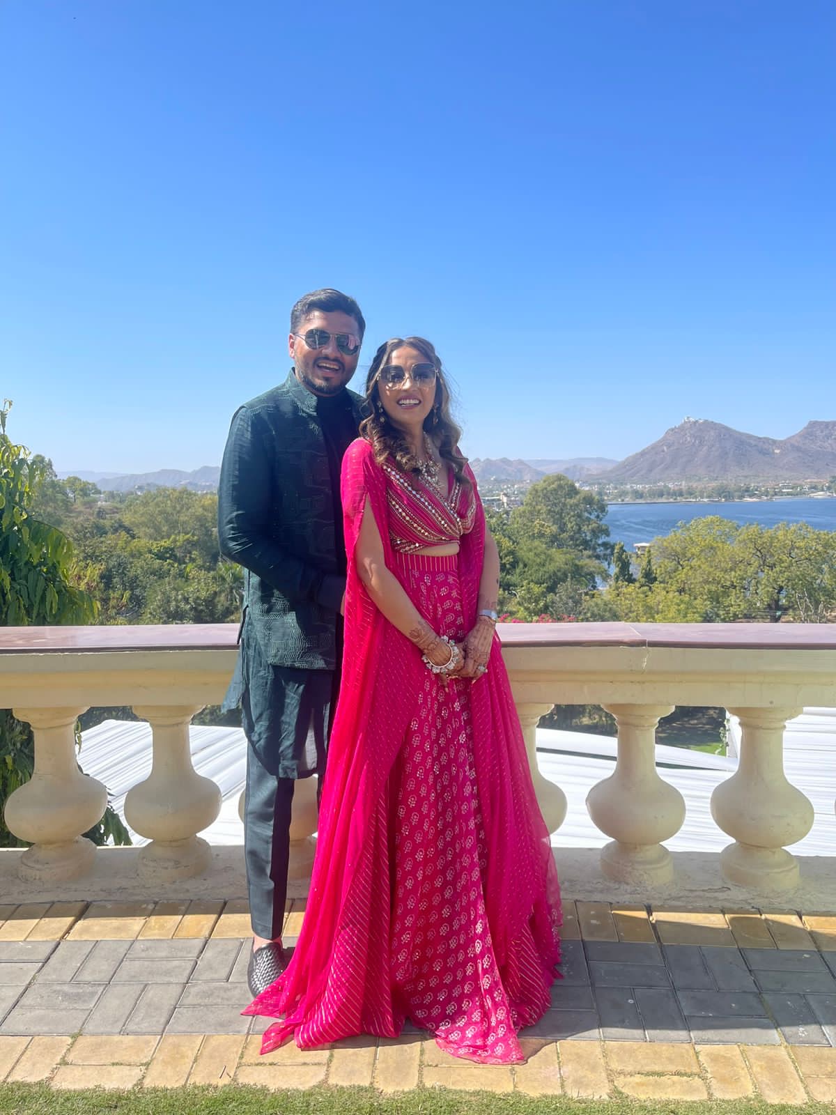 HOT PINK LAYERED LEHENGA