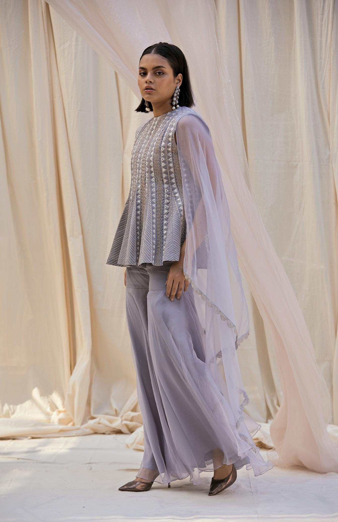 SERENITY PEPLUM SHARARA SET
