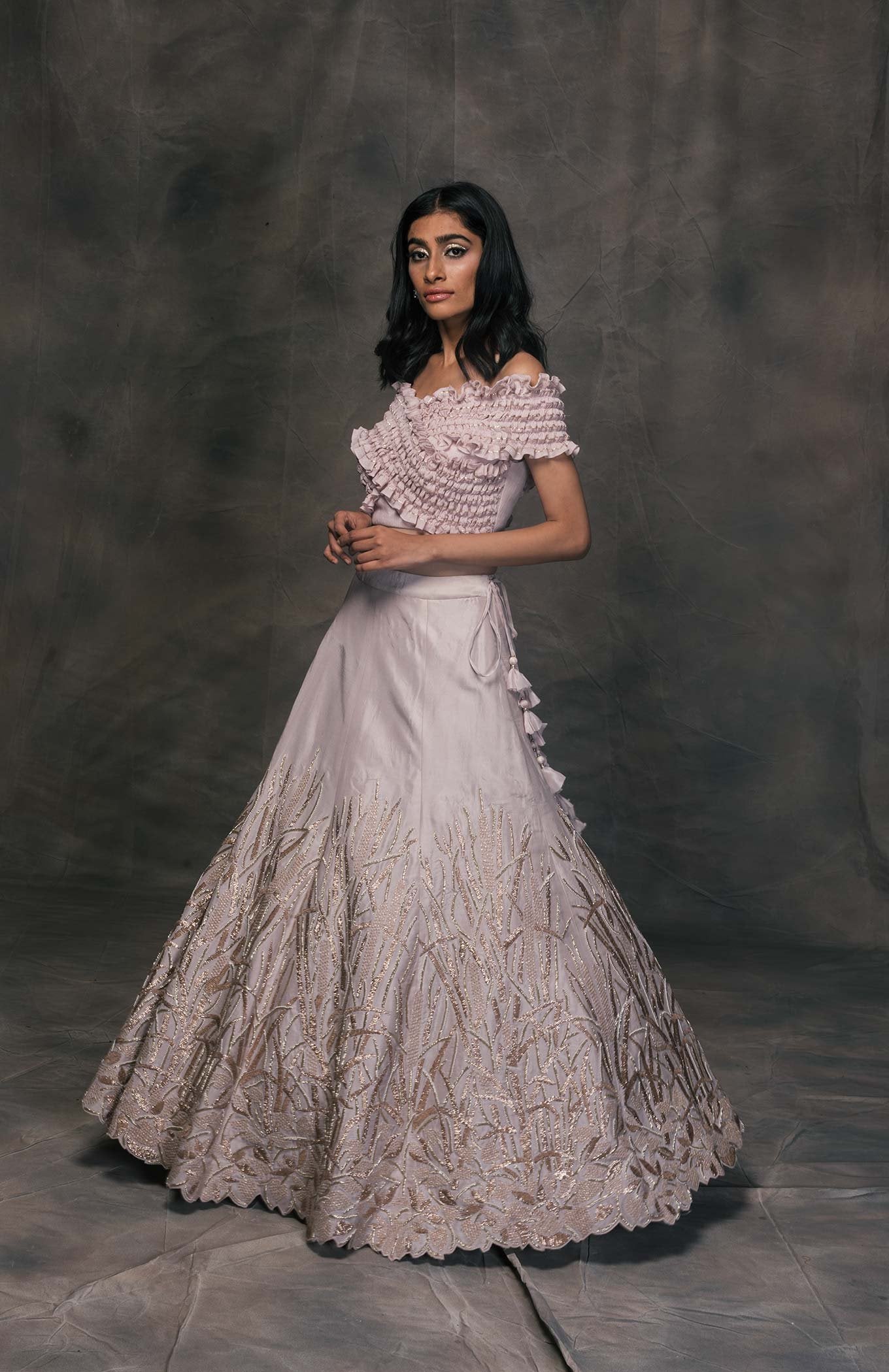 LIGHT GREY LEHENGA
