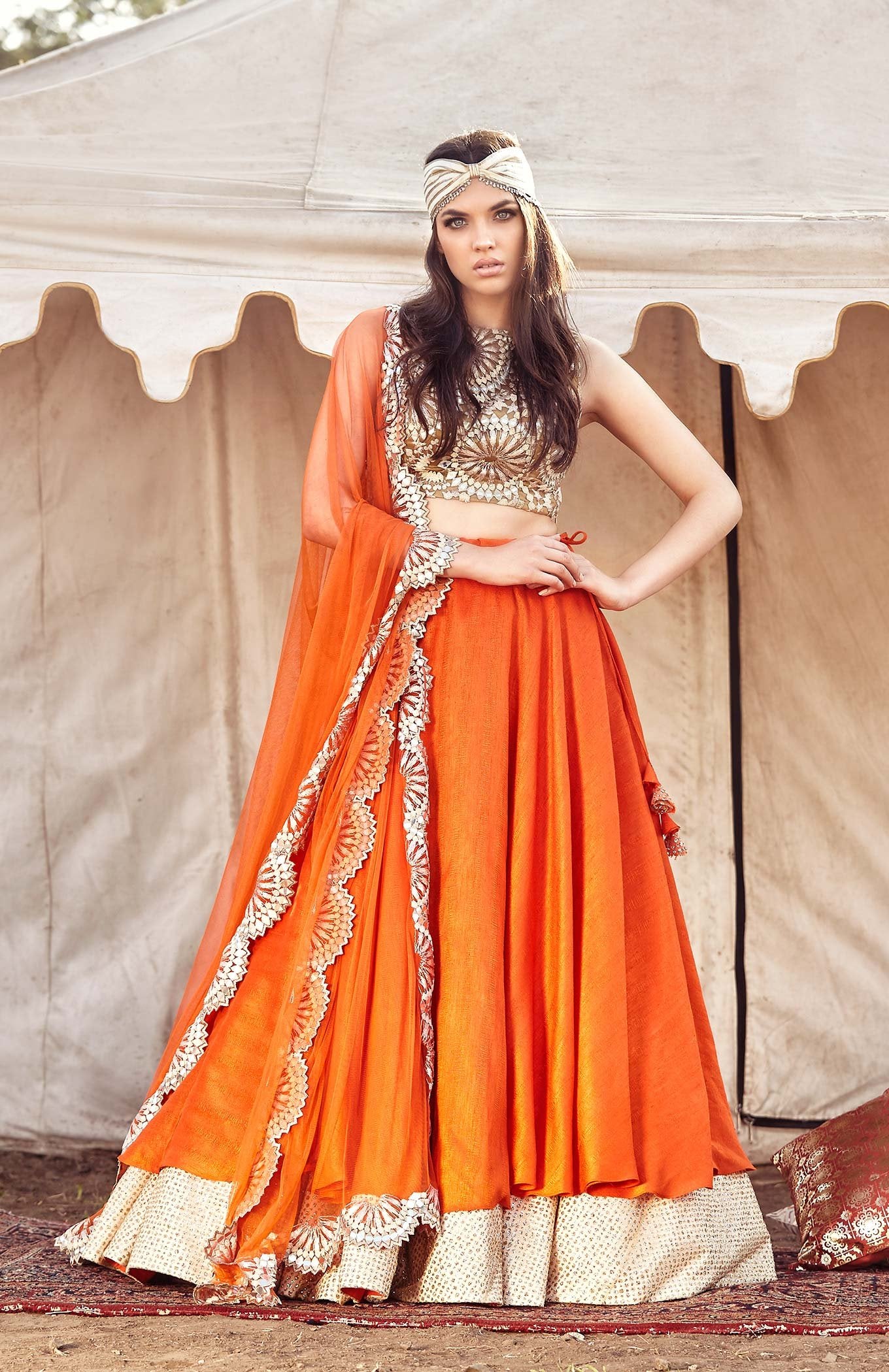 ORANGE LEHENGA SET